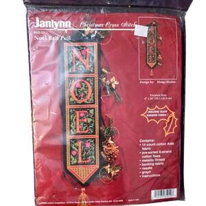 Janlynn NOEL Christmas Cross Stitch Kit Noel Bell Pull 65 10 Margo Hrubec NEW